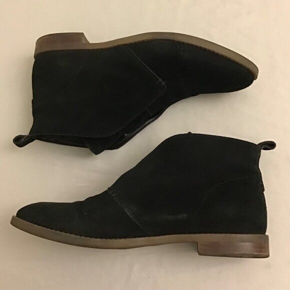 Franco Sarto 11 Men’s Suede Leather Ankle Boots Black Slip On Shoes - Picture 10 of 13